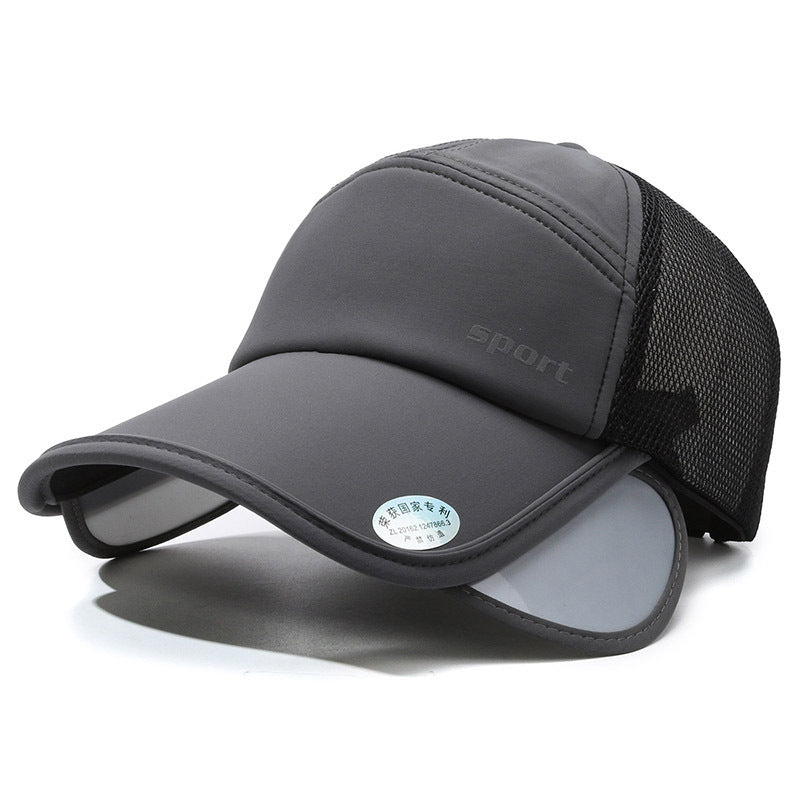 Hat Men's Pull-out Brim Quick-drying Hat Outdoor Sports Sunshade Hat Women's Macaron Color Cap Sunscreen Breathable