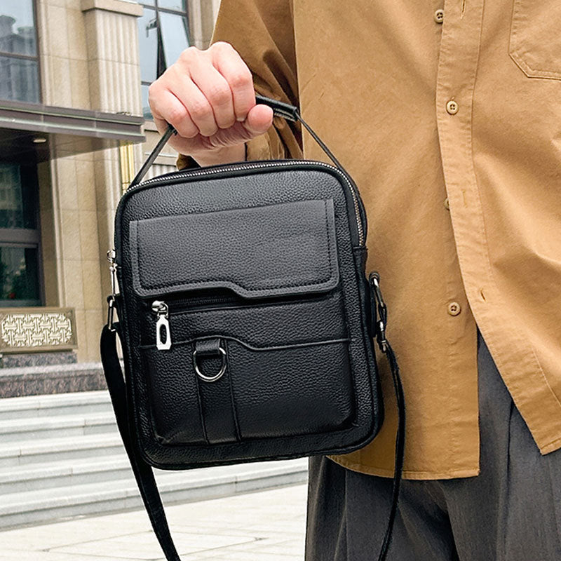 Men's Handbag Shoulder Bag Casual Business Travel Leather Bag Crossbody Bag Men's Cross Bag Simple Men's Bag Crossbody Bag