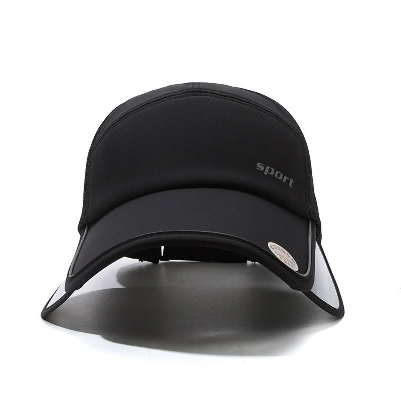 Hat Men's Pull-out Brim Quick-drying Hat Outdoor Sports Sunshade Hat Women's Macaron Color Cap Sunscreen Breathable