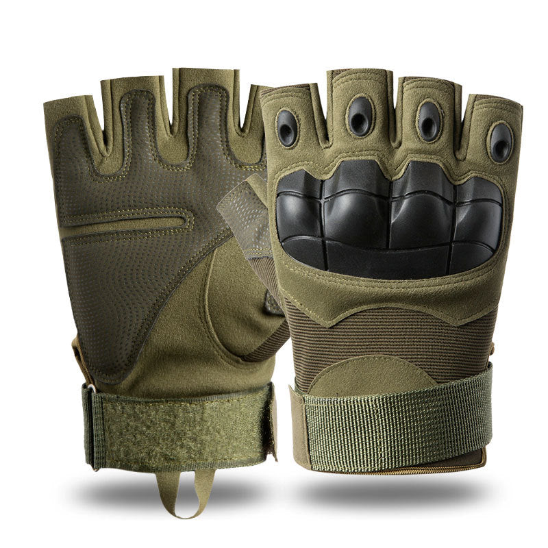 Tactical Gloves Men's and Women's Outdoor Riding Protective Sports Training Outdoor Military Fan Motorcycle Half Finger Gloves Men