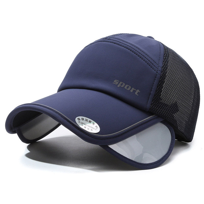 Hat Men's Pull-out Brim Quick-drying Hat Outdoor Sports Sunshade Hat Women's Macaron Color Cap Sunscreen Breathable