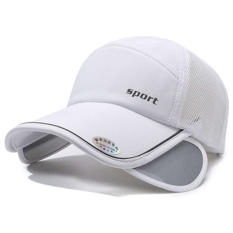 Hat Men's Pull-out Brim Quick-drying Hat Outdoor Sports Sunshade Hat Women's Macaron Color Cap Sunscreen Breathable