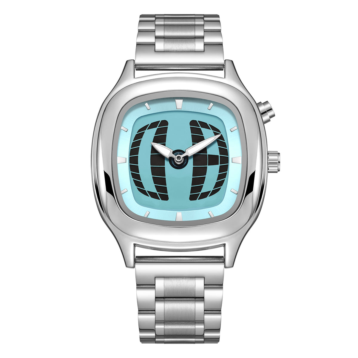 Millennium Y2K Digital Display Scrolling Square Watch Men's Sports Steel Band Dual Display Niche Second-Hand Watch Vintage Watch
