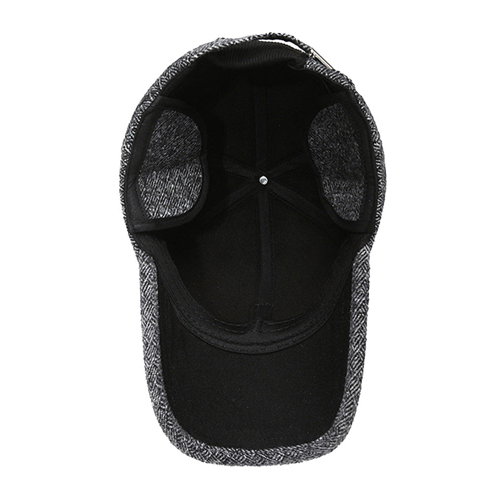 Hat Men's Winter Middle-aged and Elderly Dad Warm Baseball Cap Old Man Grandpa Autumn and Winter Ear Protection Old Man Cotton Cap