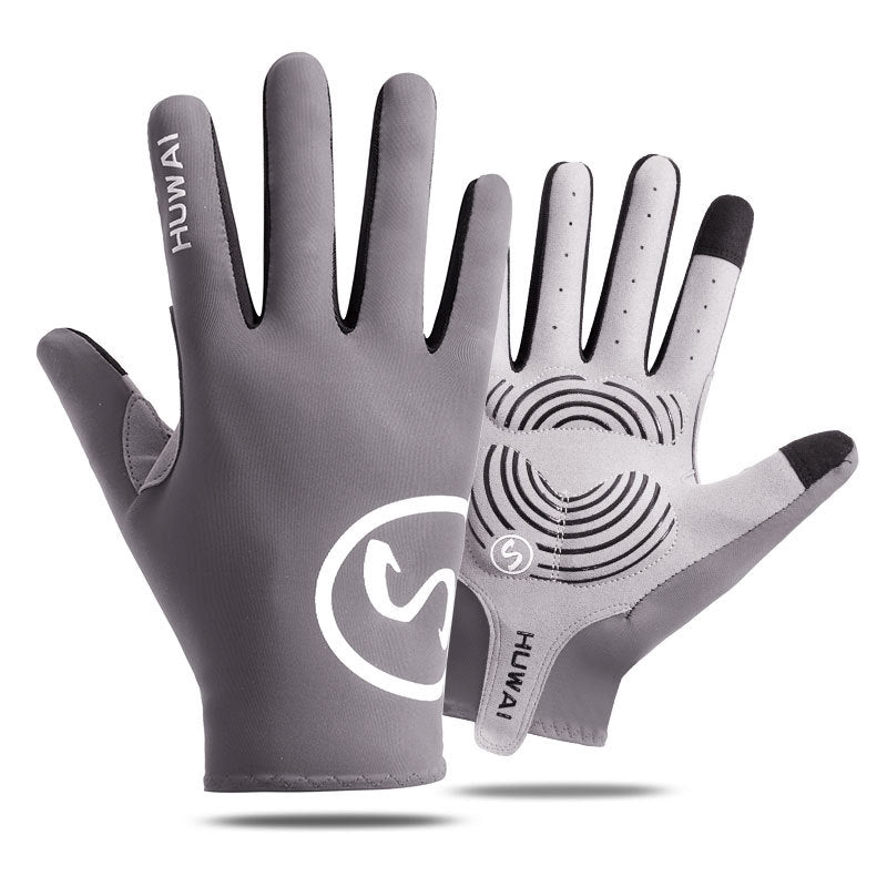 Cycling Gloves Men's Summer Sports Ice Silk Non-Slip Sun Protection Fitness Cycling Bicycle Half-Finger Sports Gloves for Men and Women