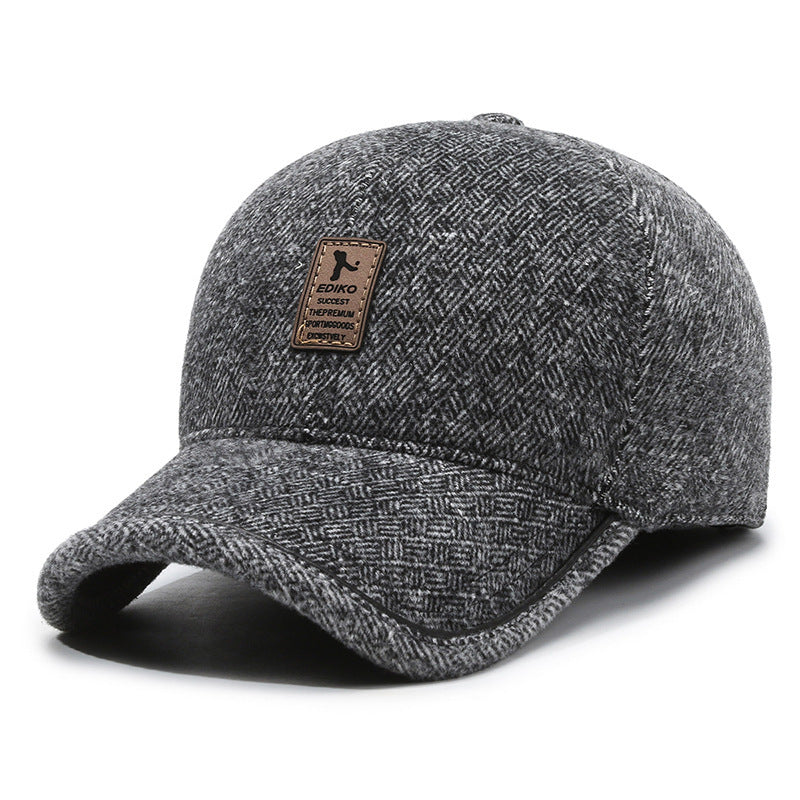 Hat Men's Winter Middle-aged and Elderly Dad Warm Baseball Cap Old Man Grandpa Autumn and Winter Ear Protection Old Man Cotton Cap