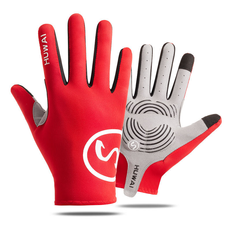 Cycling Gloves Men's Summer Sports Ice Silk Non-Slip Sun Protection Fitness Cycling Bicycle Half-Finger Sports Gloves for Men and Women