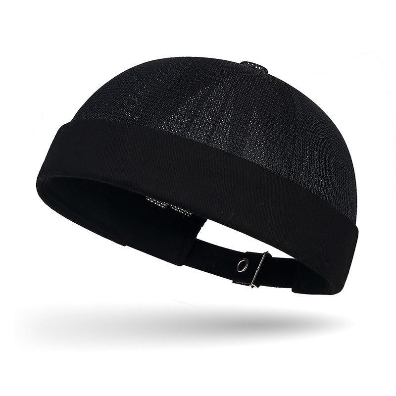 Cross-Border Solid Color Plain Cap Men's Summer Breathable Melon Cap Women's Hip-Hop Outdoor Casual Fashion Brimless Hat