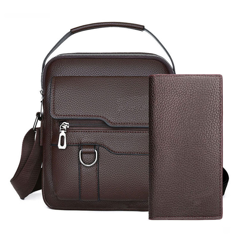 Men's Handbag Shoulder Bag Casual Business Travel Leather Bag Crossbody Bag Men's Cross Bag Simple Men's Bag Crossbody Bag