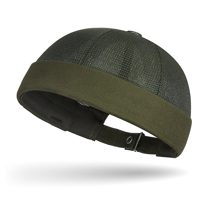 Cross-Border Solid Color Plain Cap Men's Summer Breathable Melon Cap Women's Hip-Hop Outdoor Casual Fashion Brimless Hat