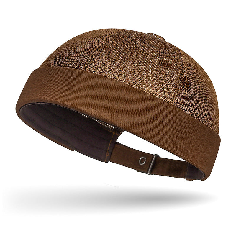 Cross-Border Solid Color Plain Cap Men's Summer Breathable Melon Cap Women's Hip-Hop Outdoor Casual Fashion Brimless Hat