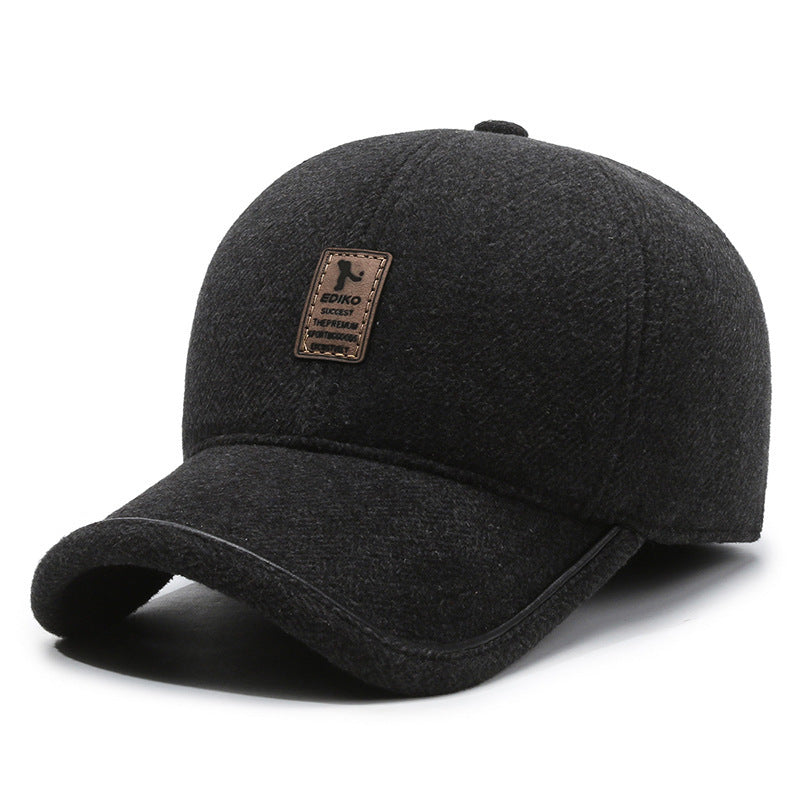 Hat Men's Winter Middle-aged and Elderly Dad Warm Baseball Cap Old Man Grandpa Autumn and Winter Ear Protection Old Man Cotton Cap