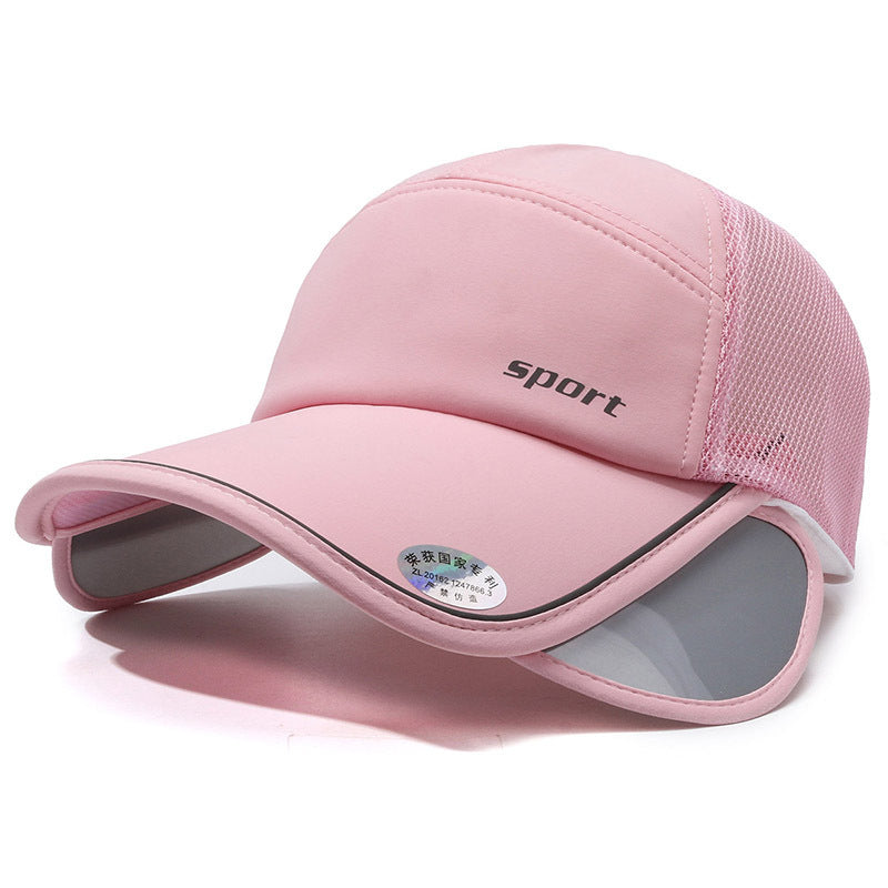 Hat Men's Pull-out Brim Quick-drying Hat Outdoor Sports Sunshade Hat Women's Macaron Color Cap Sunscreen Breathable