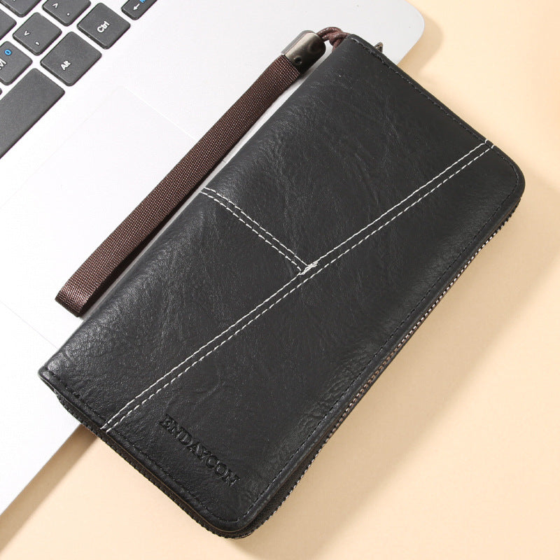 Manufacturer Wholesale Men's Wallet Long Mobile Phone Bag Multi-Card Slot Large Capacity Zipper Wallet Portable Card Holder Men's Wallet