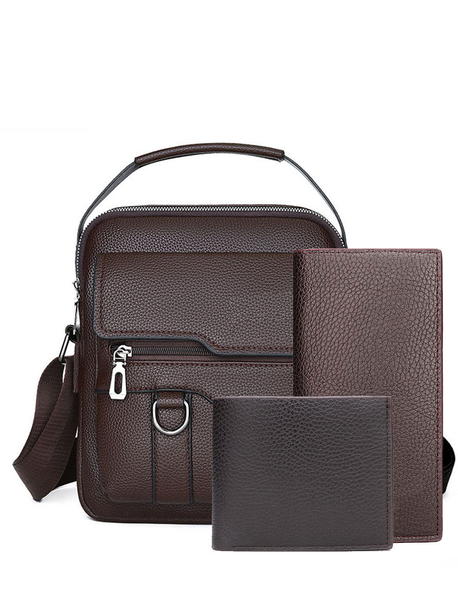 Men's Handbag Shoulder Bag Casual Business Travel Leather Bag Crossbody Bag Men's Cross Bag Simple Men's Bag Crossbody Bag
