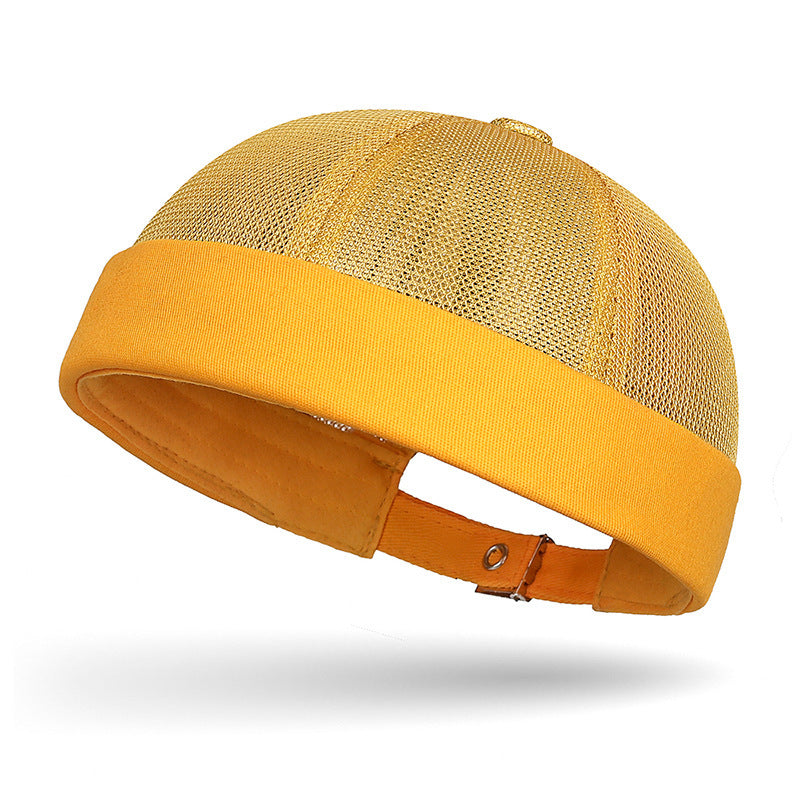 Cross-Border Solid Color Plain Cap Men's Summer Breathable Melon Cap Women's Hip-Hop Outdoor Casual Fashion Brimless Hat
