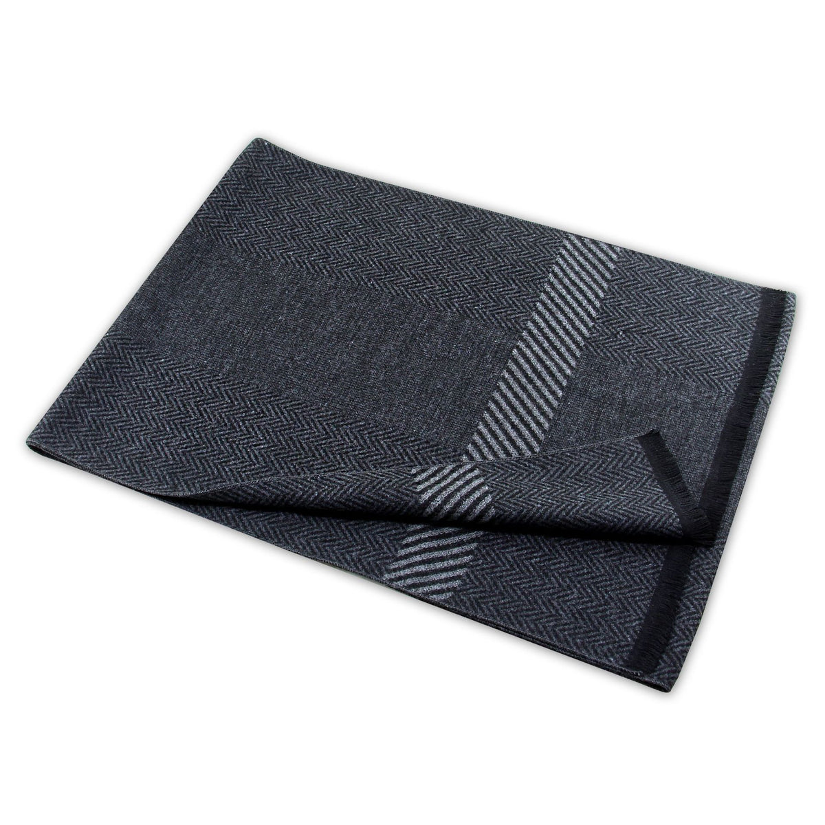 2026 New Warm Scarf for Men, Factory Custom Wholesale Men's Scarf, Yarn-Dyed Jacquard Brushed Men's Scarf
