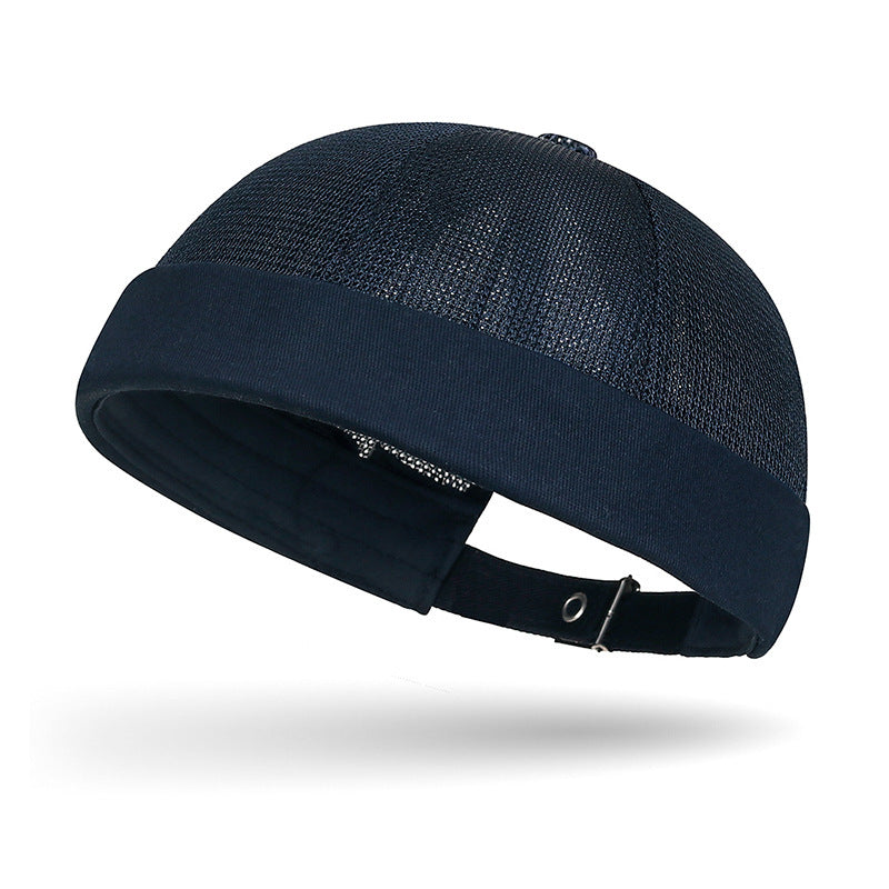 Cross-Border Solid Color Plain Cap Men's Summer Breathable Melon Cap Women's Hip-Hop Outdoor Casual Fashion Brimless Hat