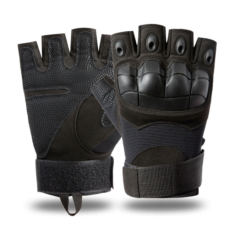 Tactical Gloves Men's and Women's Outdoor Riding Protective Sports Training Outdoor Military Fan Motorcycle Half Finger Gloves Men