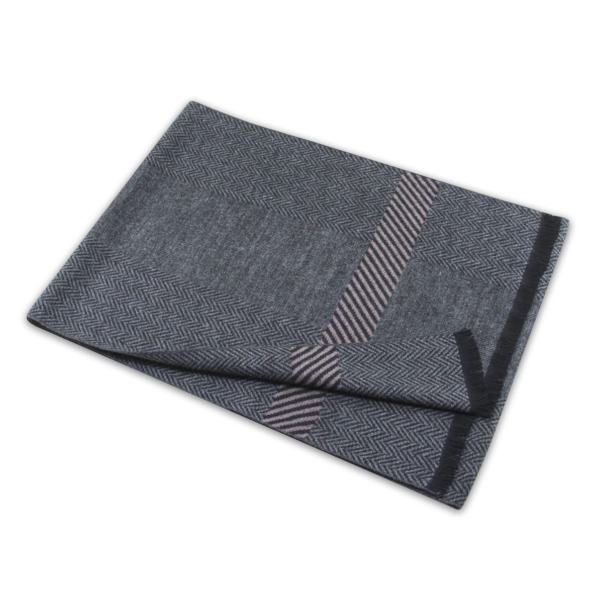2026 New Warm Scarf for Men, Factory Custom Wholesale Men's Scarf, Yarn-Dyed Jacquard Brushed Men's Scarf