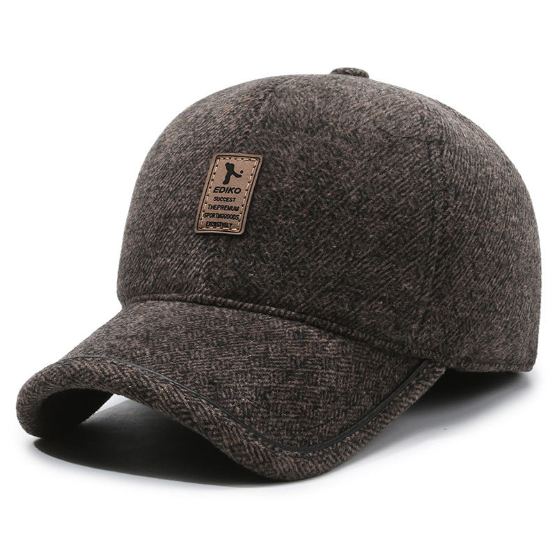 Hat Men's Winter Middle-aged and Elderly Dad Warm Baseball Cap Old Man Grandpa Autumn and Winter Ear Protection Old Man Cotton Cap