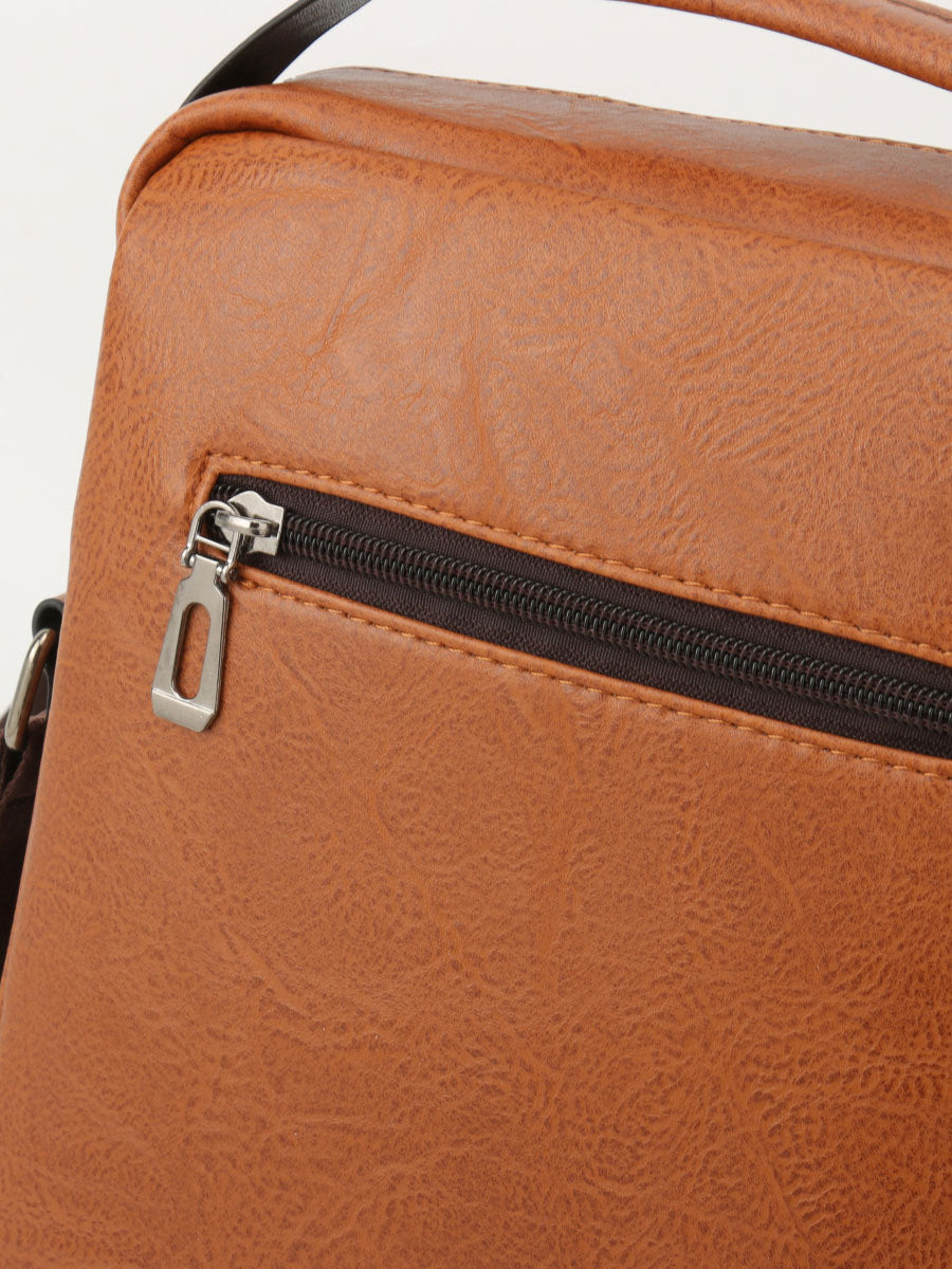 Portable Crossbody Bag Men's Shoulder Bag Retro Vertical Backpack Official Document Business Men's Bag Casual Men's Leather Bag Satchel