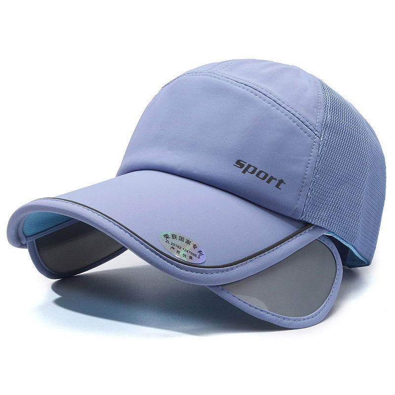 Hat Men's Pull-out Brim Quick-drying Hat Outdoor Sports Sunshade Hat Women's Macaron Color Cap Sunscreen Breathable