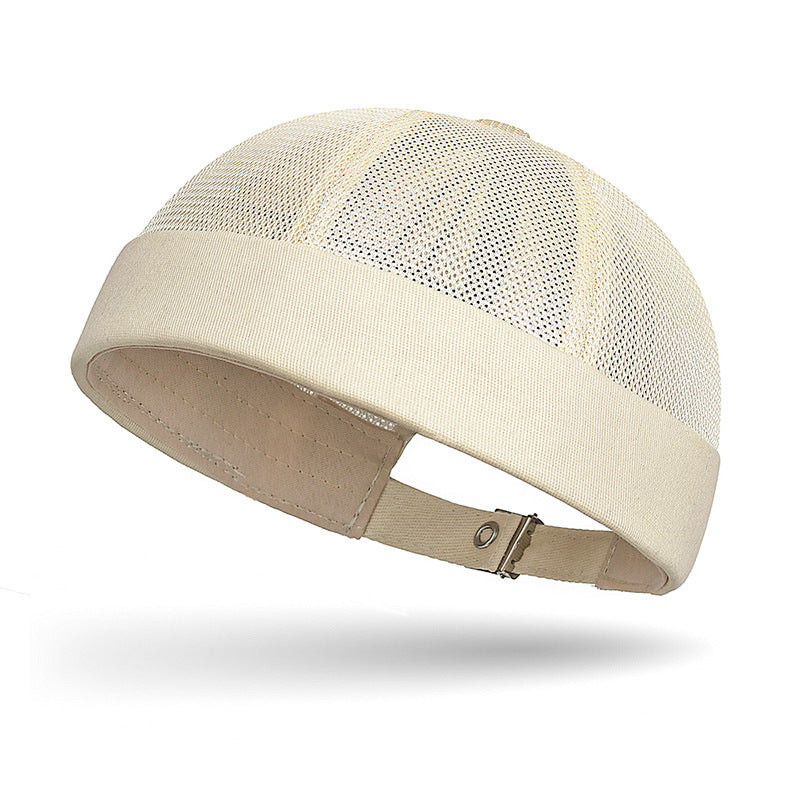 Cross-Border Solid Color Plain Cap Men's Summer Breathable Melon Cap Women's Hip-Hop Outdoor Casual Fashion Brimless Hat