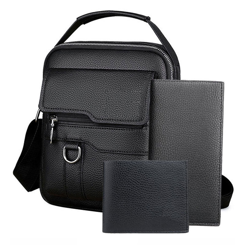 Men's Handbag Shoulder Bag Casual Business Travel Leather Bag Crossbody Bag Men's Cross Bag Simple Men's Bag Crossbody Bag