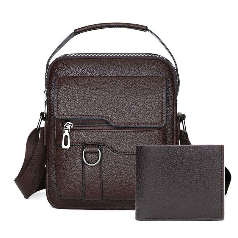 Men's Handbag Shoulder Bag Casual Business Travel Leather Bag Crossbody Bag Men's Cross Bag Simple Men's Bag Crossbody Bag