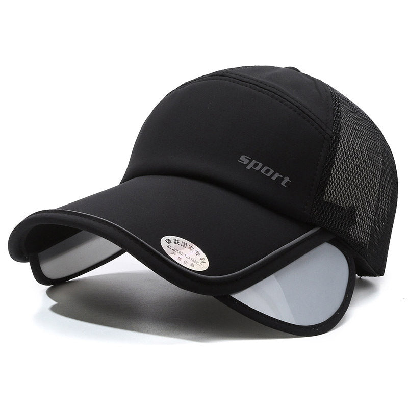 Hat Men's Pull-out Brim Quick-drying Hat Outdoor Sports Sunshade Hat Women's Macaron Color Cap Sunscreen Breathable