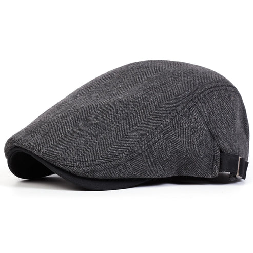 Men Retro Herringbone Grid Newsboy Caps British Painters Hats Spring and Autumn Adjustable Flat Cap Hip Hop Berets