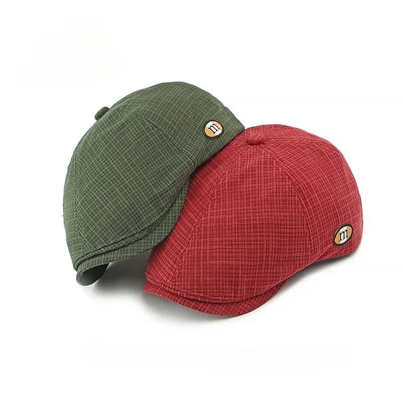 New Hats for Men and Women Wearing British Retro Beret Hat Fashion Casual Berets Caps for Women Solid Color Adjustable Cap