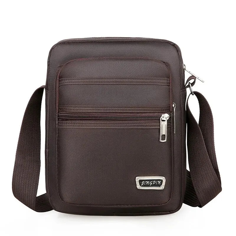 Men's Shoulder Bag Business Leisure Large Capacity Portable Handbag Multi Layer Waterproof Summer Male's Crossbody Bags