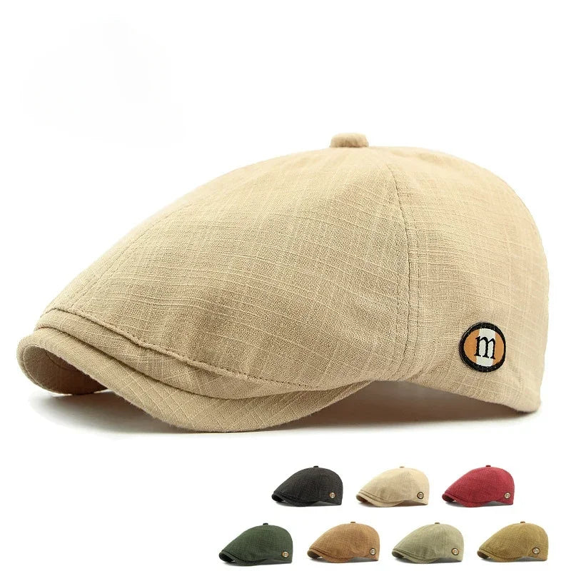 New Hats for Men and Women Wearing British Retro Beret Hat Fashion Casual Berets Caps for Women Solid Color Adjustable Cap