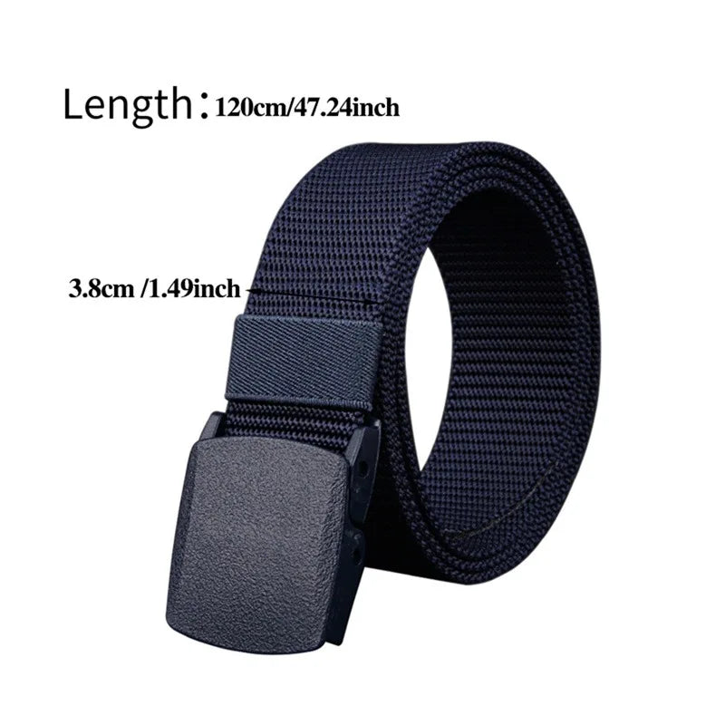 Men Belt 2026  Belts Adjustable Belt Men Outdoor Travel Tactical Waist Belt with Plastic Buckle for Pants 120cm